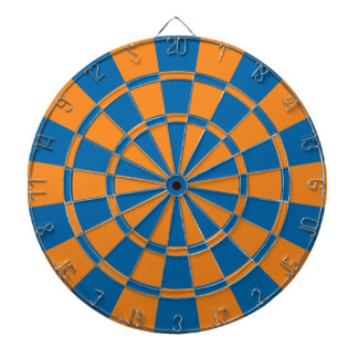 Orange And Blue Dartboard