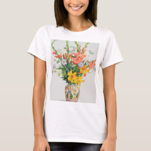 Orange and Blue Flowers in a Moroccan Vase T-Shirt
