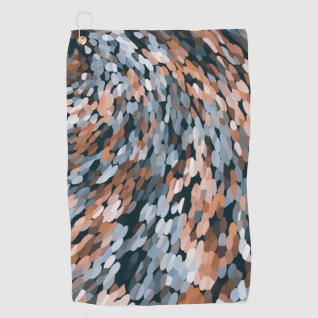 Orange and Blue Golf Towel (Front)