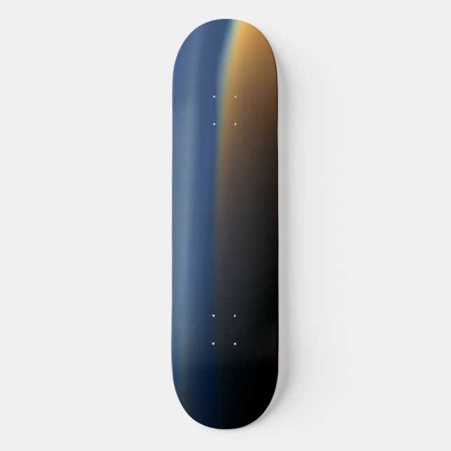 Orange and Blue Haze Skateboard Deck (Front)