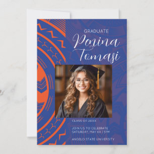 Orange and Blue Invitation