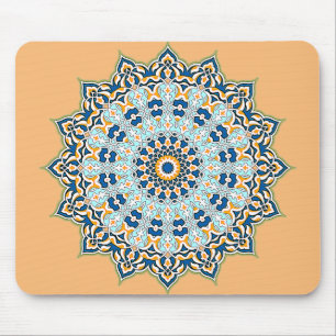 Orange and Blue Mandala Mousepad