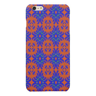 Orange and blue pattern iPhone 6 plus case