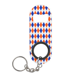 Orange and Blue Preppy Diamond Argyle Pattern