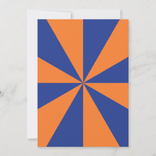 Orange and Blue Starburst Invitation