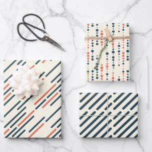 orange and blue Vol 2 Wrapping Paper Sheet
