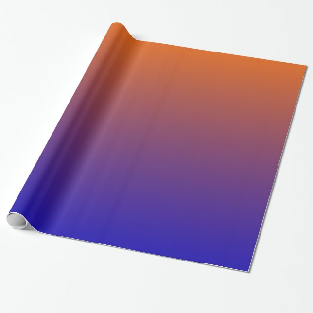 Orange and Blue Wrapping Paper (Unrolled)
