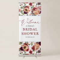 Orange and Burgundy Red Floral Fall Party
