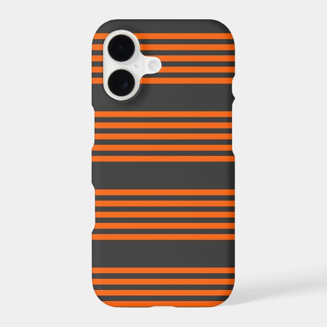 Orange and charcoal five stripes pattern (Back)