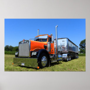 Orange and Chrome Poster