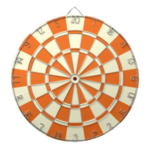 Orange And Cream Beige Color Dartboard