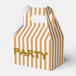 Orange And Cream  Stripe Favour Party Box