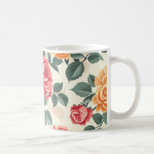 Orange and Gold Rose Floral 
