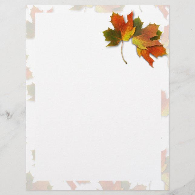 Orange And Golden  Autumn Leaves (Front)