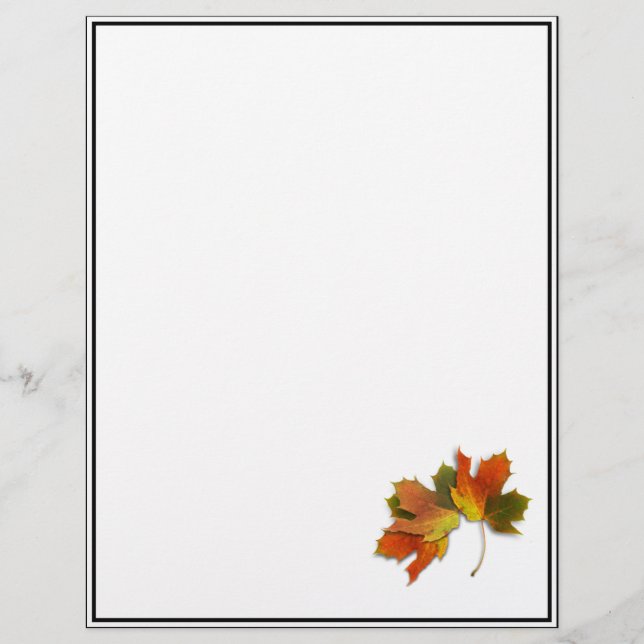 Orange And Golden  Autumn Leaves (Front)