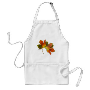 Orange And Golden  Autumn Leaves Standard Apron