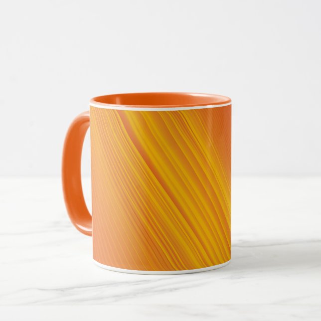 Orange and golden yellow gradient design mug (Front Left)