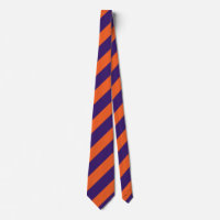 Orange and Grape Ade Diagonally-Striped Tie