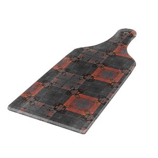 Orange and Gray Crossroads Chopping Board