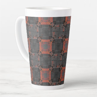 Orange and Gray Crossroads Latte Mug