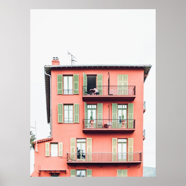 ORANGE AND GREEN 4-STOREY BUILDING POSTER (Front)