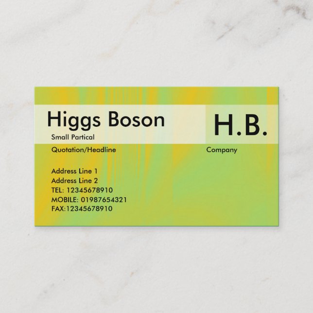 Orange and Green Business Card (Front)
