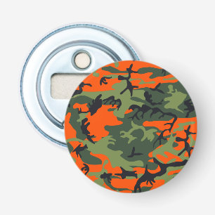 Orange and Green Camouflage, Military, Army Bottle Opener