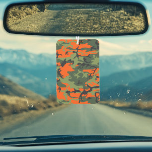 Orange and Green Camouflage, Military, Army Car Air Freshener