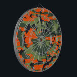 Orange and Green Camouflage, Military, Army Dartboard<br><div class="desc">Elegant, stylish and sophisticated camouflage pattern in orange and green colour. Modern and trendy gift, perfect for the military lover in your life.</div>