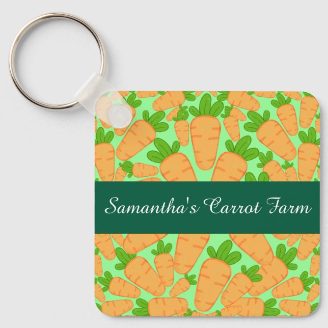 Orange And Green Carrots Key Ring (Front)