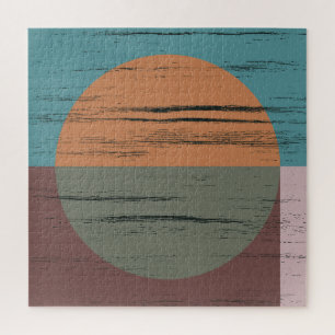 Orange And Green Circle Jigsaw Puzzle