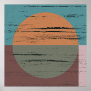 Orange And Green Circle Poster