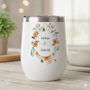 Orange and Green Floral Wedding 