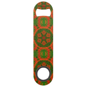 Orange and Green Kaleidoscope Bottle Opener