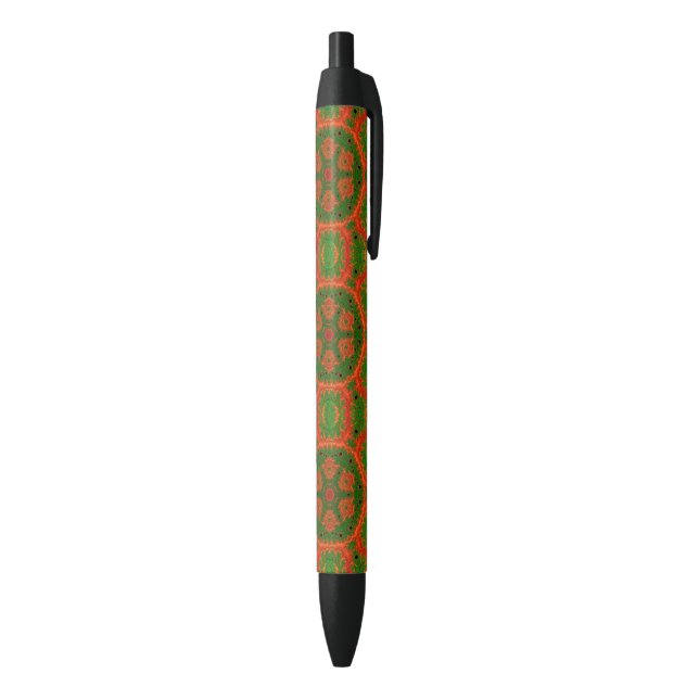 Orange and Green Kaleidoscope Pen (Bottom (Vertical))