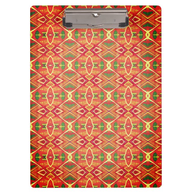 Orange and green pattern clipboard (Front)