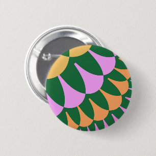 Orange and Green Scales 6 Cm Round Badge