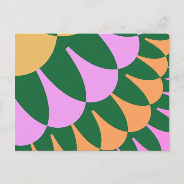 Orange and Green Scales Postcard (Front)