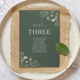 Orange and Green Wedding Seating Chart
