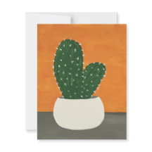 Orange and Grey Acrylic Potted Cactus Blank