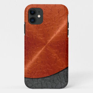 Orange and Grey Stainless Steel Metal iPhone 11 Case
