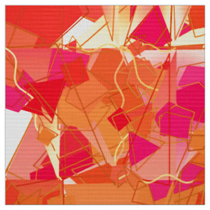 Orange and hot pink abstract fabric