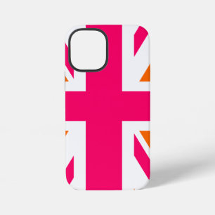 Orange and Hot Pink Union Jack iPhone 12 Mini Case