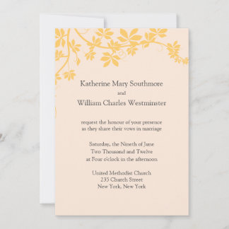 Orange And Ivory Wedding Invitations