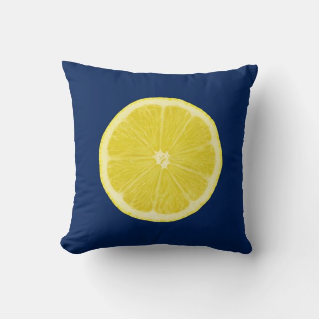 Orange and Lemon Citrus Slice Cushion (Front)