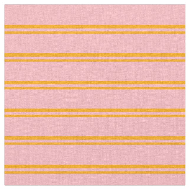 Orange and Light Pink Coloured Lines Fabric (Close Up)