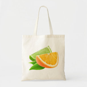 Orange and lime tote bag