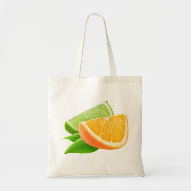 Orange and lime tote bag (Front)