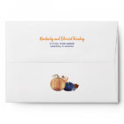 Orange and Navy Blue Pumpkins Rustic Fall 