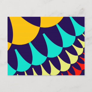 Orange and Navy Blue Scales Postcard